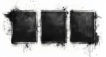 Poster - an abstract grunge border set with a decorative vintage frame background. vintage border texture.