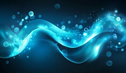 Poster - An abstract digital interface banner concept or blank virtual effects banner for showcasing technology or innovative products.