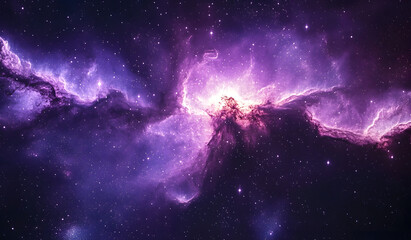 Wall Mural - Amazing purple galaxy with stars and nebula background, night sky