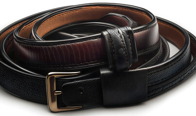 mens belts on a background