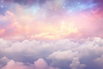 Canvas Print - Pastel cloud with sparkle background backgrounds outdoors nature.