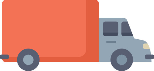 Poster - simple delivery truck transporting goods, perfect for representing delivery services