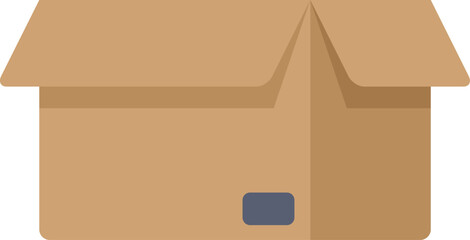 Poster - open empty cardboard box is waiting to be filled