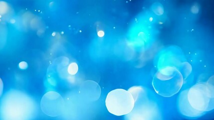 Poster - Abstract Blue Bokeh Background: A captivating and ethereal abstract background featuring soft, glowing blue bokeh lights, offering a sense of tranquility and serenity.  