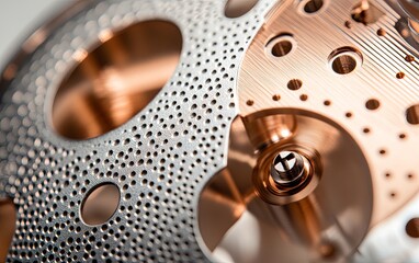 Poster - Close-up of a precision-engineered metallic component showcasing intricate design and craftsmanship.