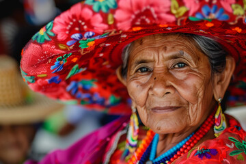 Traditional mexican day of dead celebration, people in costumes with face art paint make up, Generative AI