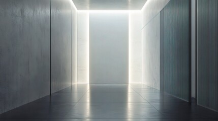 Sticker - Modern Minimalist Hallway with Bright Light