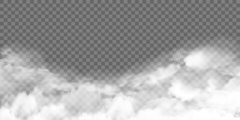 Wall Mural - realistic fog or smoke isolated transparent special effect