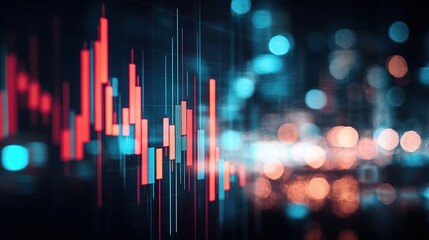 Poster - Colorful Data Visualization on Digital Background