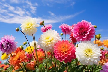 Poster - Flower nature summer sky.