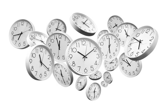 Time Concept with Multiple Floating Clocks Isolated from Background