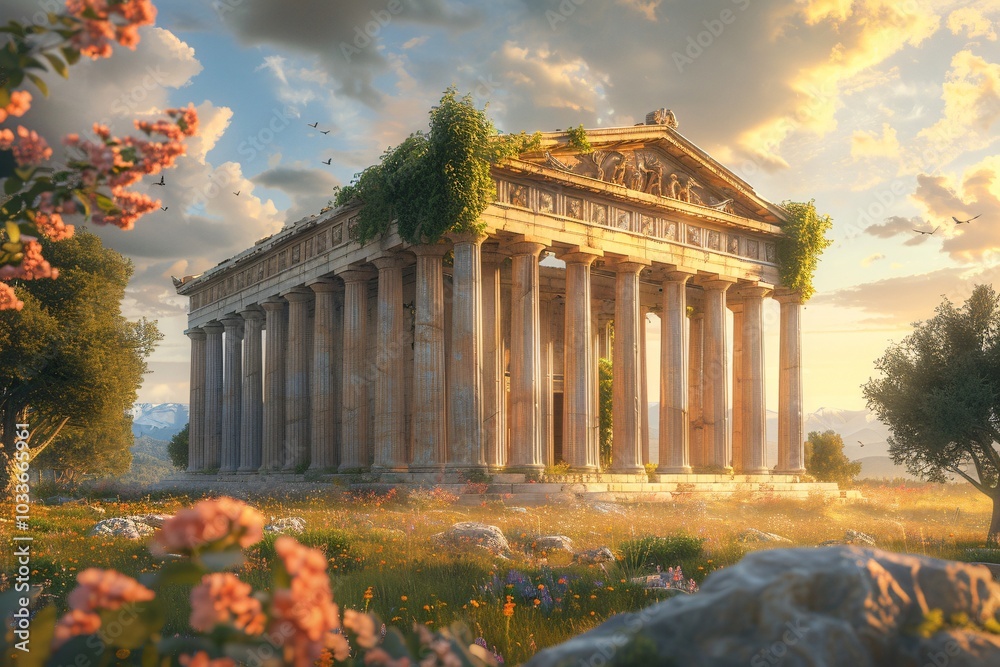 The Temple of Artemis, an ancient wonder of the world, renowned for its ...