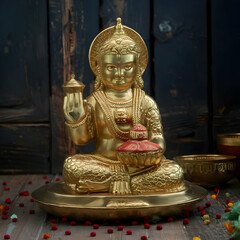 Wall Mural - golden buddha statue