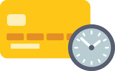 Poster - credit card with clock showing time running out to pay the bill