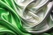 © box - Macro abstract background of smooth silk with green white color