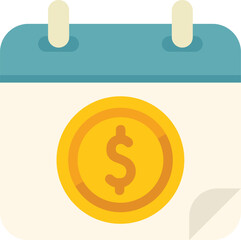 Poster - calendar is displaying payday with a gold coin and dollar sign