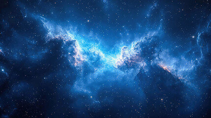 Wall Mural - a stunning view of a nebula in deep space. glowing clouds of gas and stars create a breathtaking cos
