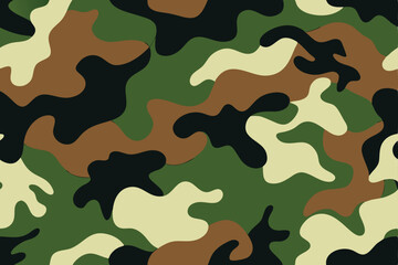 Abstract Army Camouflage Seamless Pattern vector design