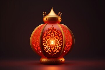 Wall Mural - Lantern jack-o'-lantern illuminated celebration.