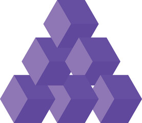 Aufkleber - impossible cubes logo. geometric shape optical illusion