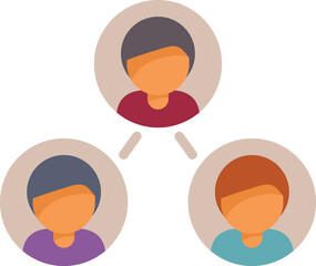 Poster - team is connecting through an online platform for project management and task distribution