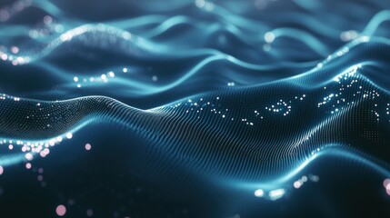 Poster - Abstract Blue Wave