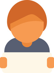Poster - Young man is holding a blank sign board, ideal for adding your own message