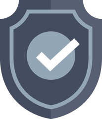 Poster - Security shield is displaying a check mark, representing protection and safety