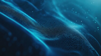 Poster - Abstract Blue Digital Wave