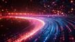 © furyon - futuristic abstract background filled with neon lines symbolizing digital technology data centers and highspeed networks creating a mesmerizing tunnel effect of light and energy