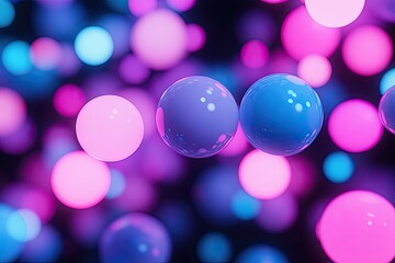 Poster - Abstract background with colorful orbs. Use for designs needing a modern, vibrant look.