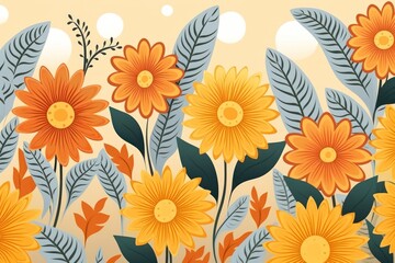 Canvas Print - sun flowers backgrounds sunflower pattern.