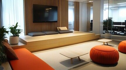 Poster - Modern Office Interior with Comfortable Seating