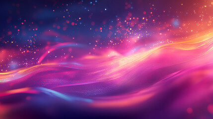Poster - Big Neon Wave Background 