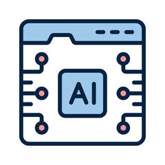 Sticker - Get this amazon icon of artificial intelligence in modern style