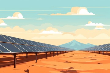 Canvas Print - solar farm landscape outdoors architecture.