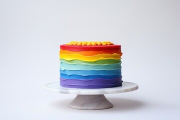 Canvas Print - Pride month cake dessert icing.