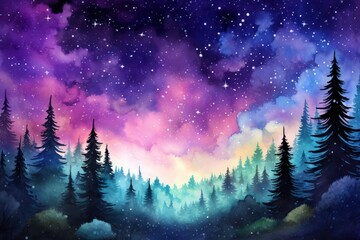 Poster - Galaxy of Forest backgrounds landscape outdoors.