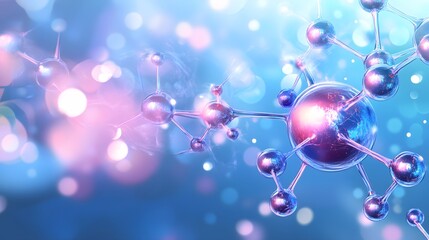 Wall Mural - a detailed 3d render of a molecule structure