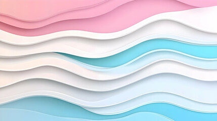 Wall Mural - Soft Pastel Waves Background for Abstract Design