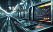© Аrtranq - Futuristic Subway Control Panel with Neon Lights