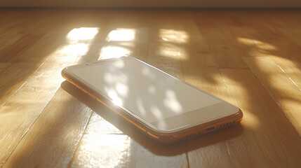 Minimalist smartphone mockup with a soft, neutral aesthetic, designed for app developers to present their apps professionally