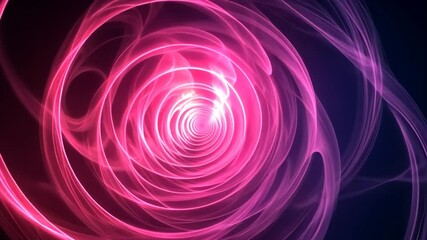Poster - Pink energy tunnel spinning and emitting light. Seamless loop animation of a colorful energy vortex. Perfect for technology, science, or futuristic video projects