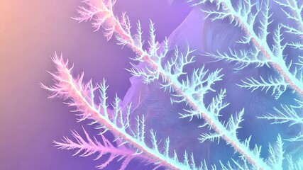 Poster - Organic structure growing and changing, with a smooth animation and pastel colors. Perfect as a background for science, nature, or technology projects