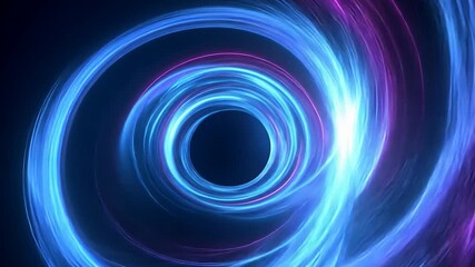 Poster - Swirling blue and purple plasma creates a mysterious portal, inviting viewers into another dimension filled with vibrant energy and cosmic wonder. The dynamic motion captivates the imagination