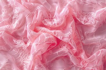 Canvas Print - Pink lace clothing apparel fashion.