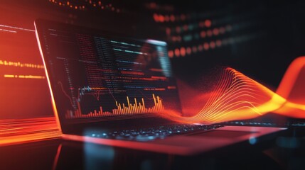 Poster - Abstract Technology with Red Light