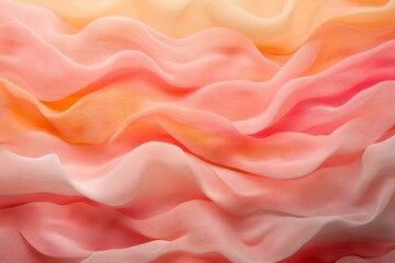 Poster - A warm, abstract creation featuring fluid waves in peach and coral tones, expressing a calming energy through its natural and smooth motion and delicate hues.