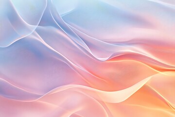 Aufkleber - A beautiful color gradient of light blues, pinks, and oranges blends and flows into abstract waves, creating a soft yet mesmerizing effect perfect for tranquil themes.