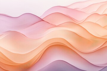 Poster - Pastel shades create an elegant abstract wave pattern filled with gentle curves, offering a calming visual experience and evoking feelings of peace and serenity.